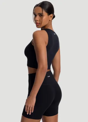 High Neck Cropped Tank Top No Slip Interior Mountain