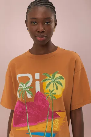 Caramel Rio Organic Cotton Relaxed T-Shirt HypoallergenicFabric
