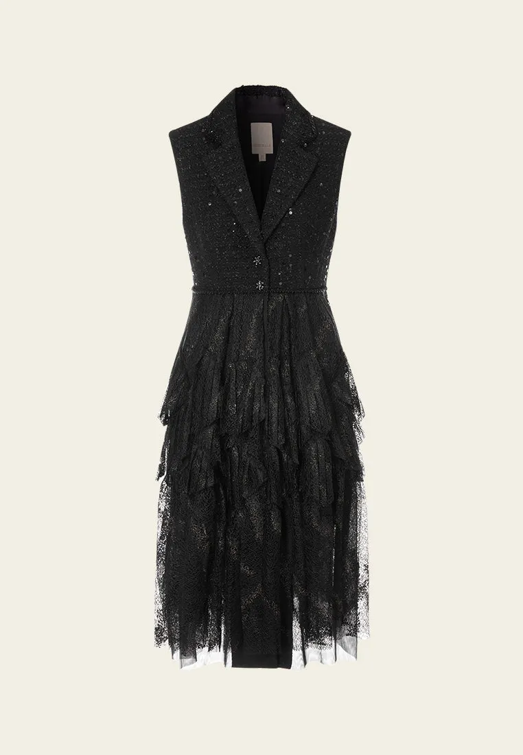 Wild Mood Patchwork Layered Sleeveless Dress
