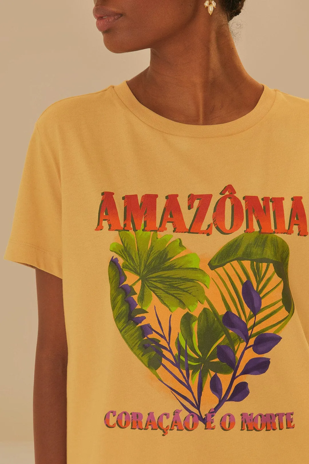 StaticResistantTextile Amazonia Coracao E O Norte Fit T-Shirt