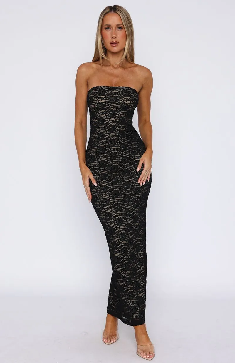 Mad Love Strapless Maxi Dress Black Chill Fit
