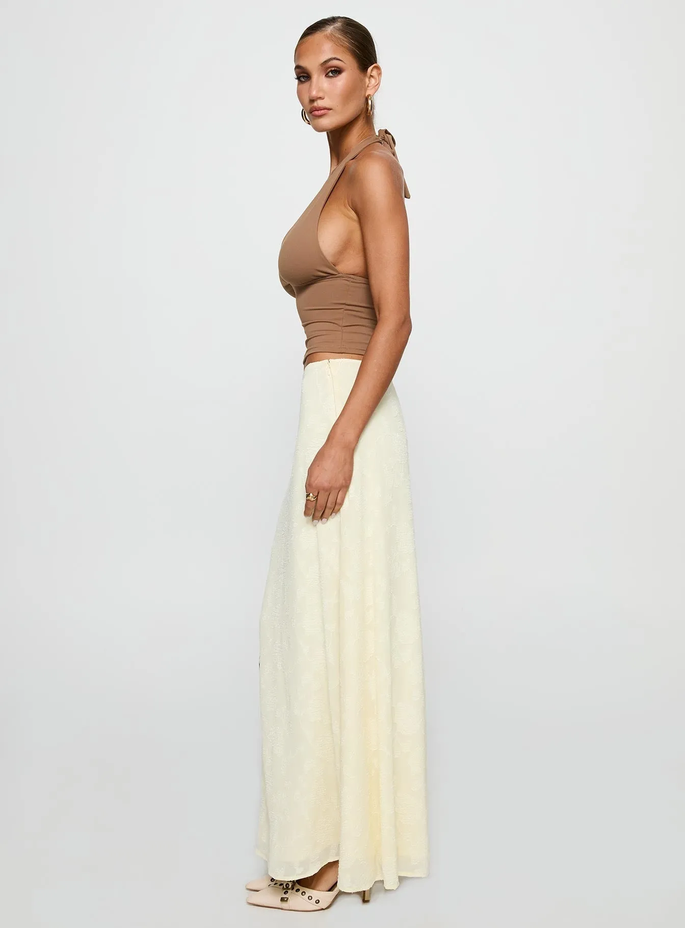 Su Casa Low Waist Maxi Skirt Yellow Pure Vibes