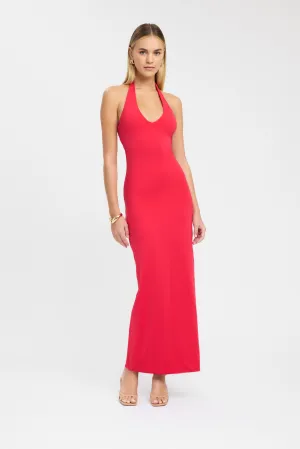 Opaque Tone Durable Reinforcements Stella Halter Maxi Dress
