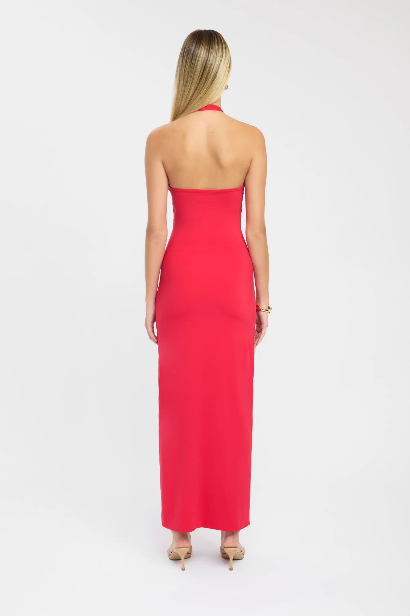 Stella Halter Maxi Dress Ventilated Back Panels