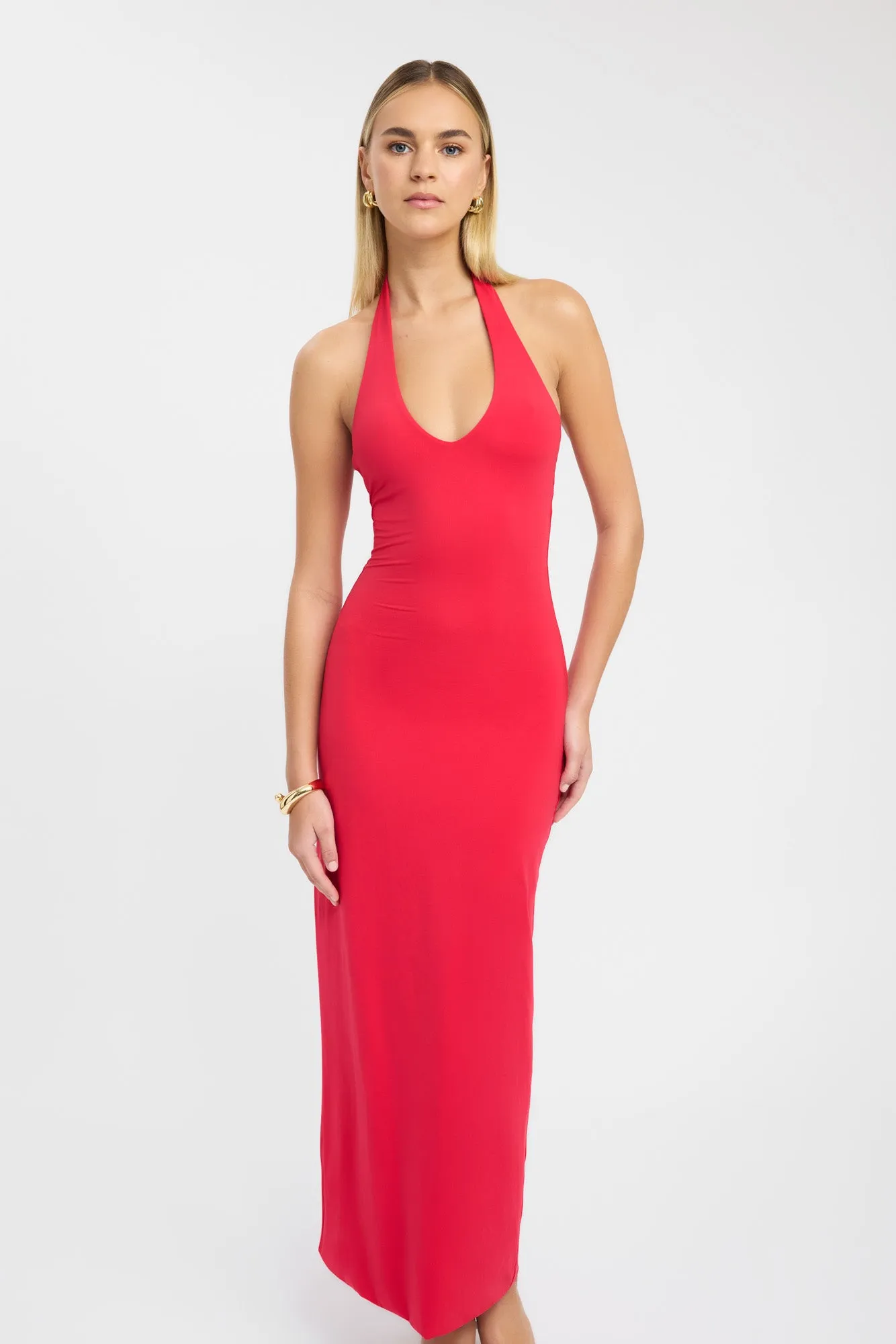 Neat Edge Stella Halter Maxi Dress