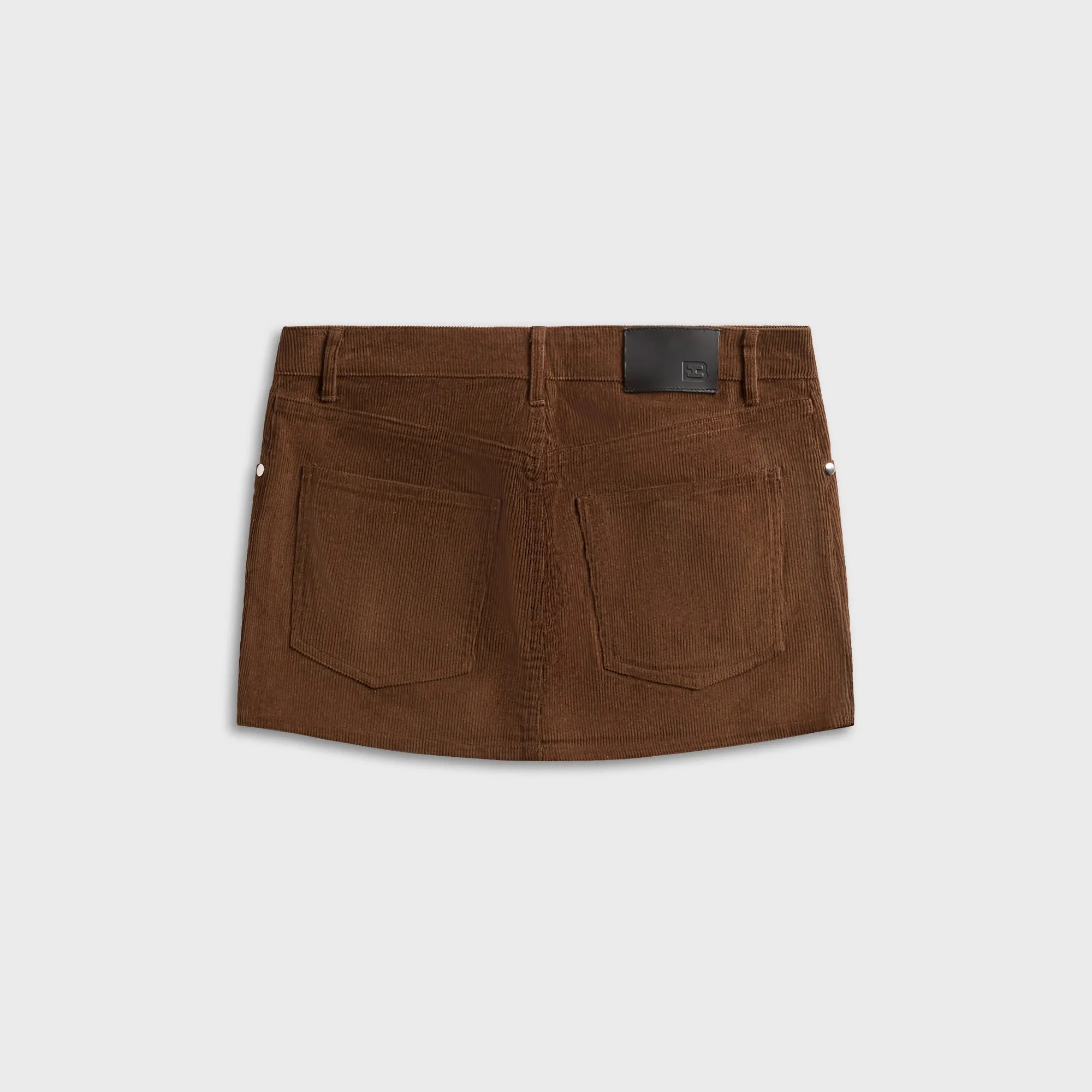 EB Denim Cherry Mini Skirt - Chocolate Corduroy Chic casual