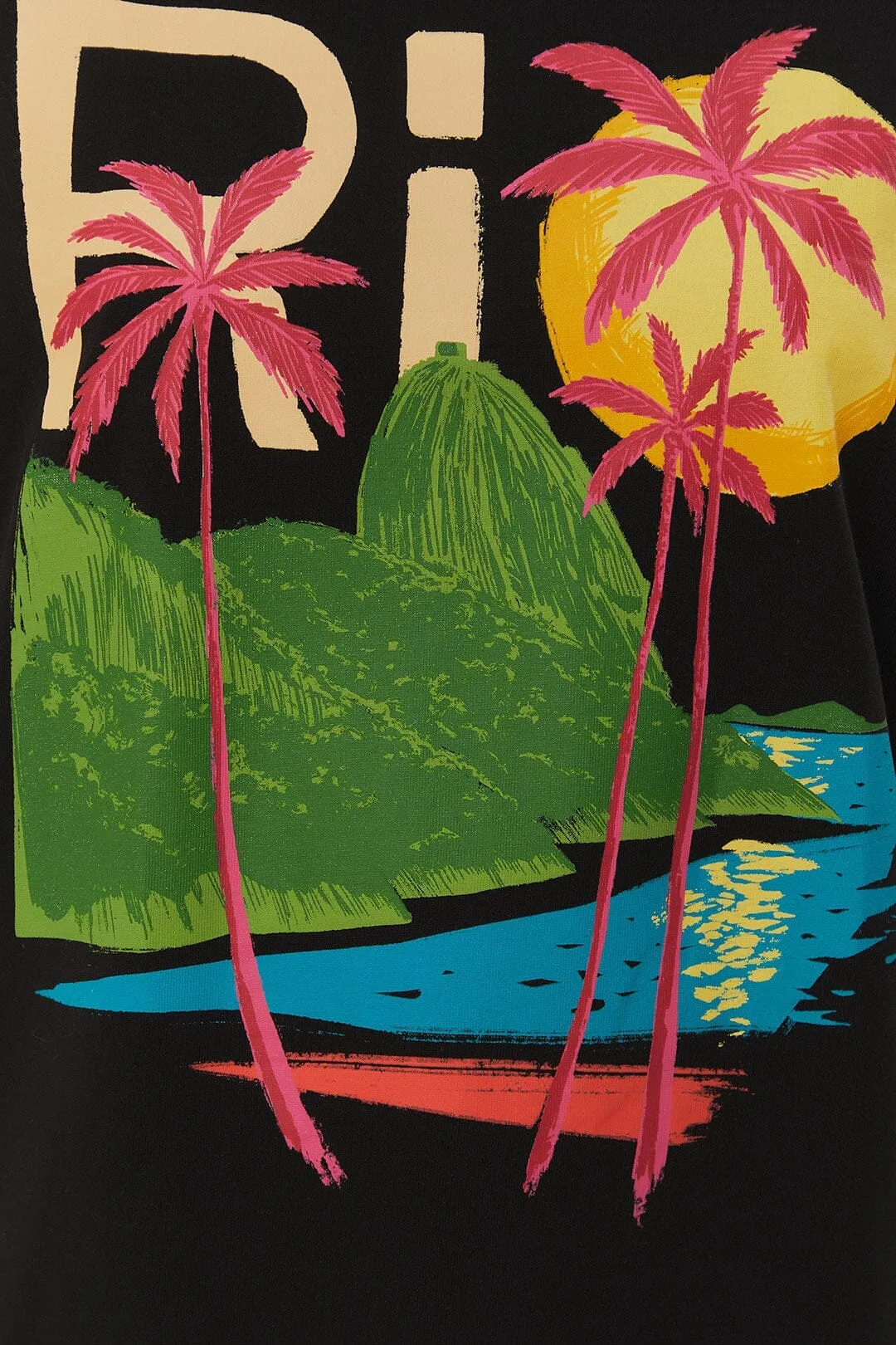 Calm Ease Black Rio Organic Cotton Relaxed T-Shirt
