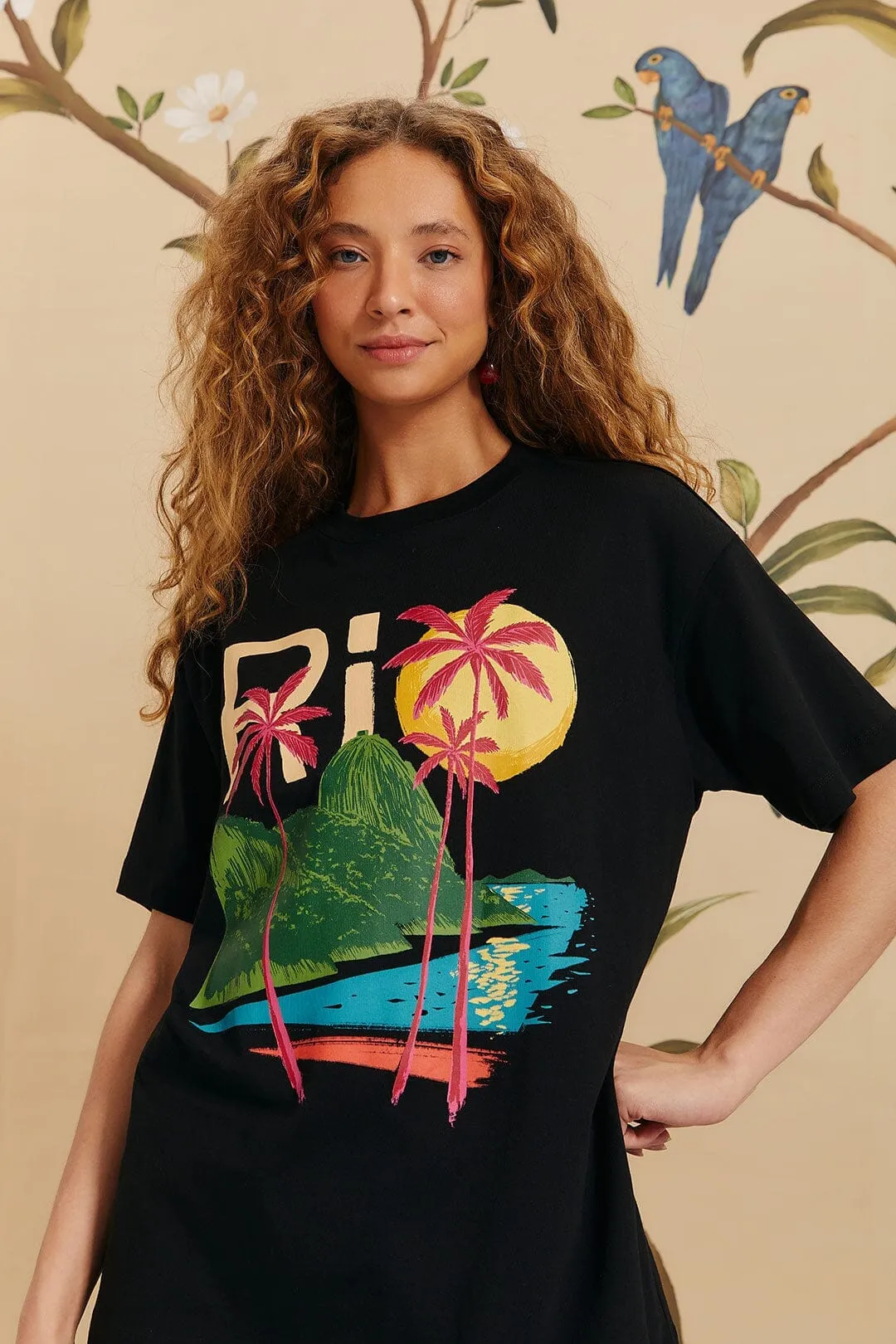 MoistureWicking Fabric Black Rio Organic Cotton Relaxed T-Shirt