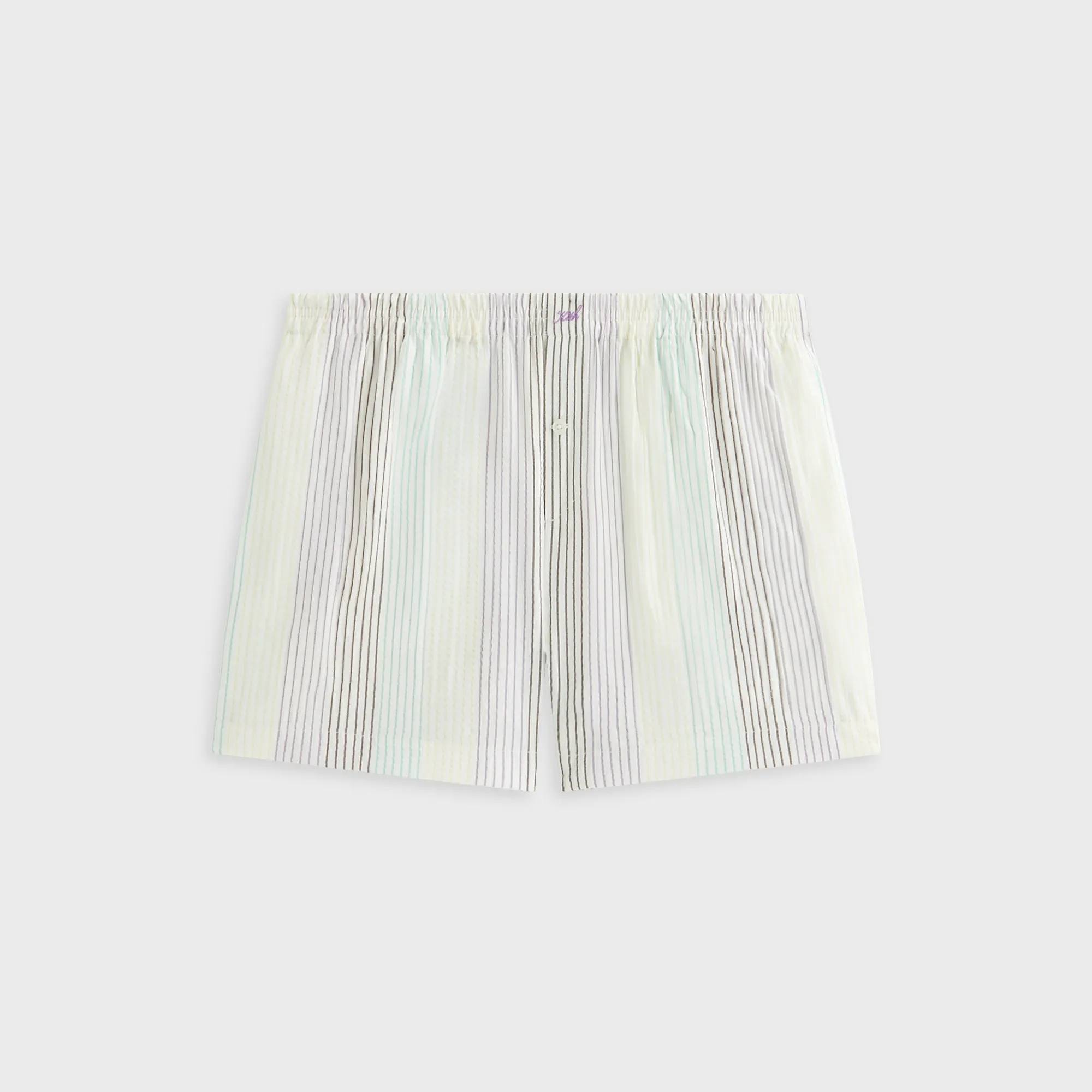 Comfort Fit Kith Women Ida II Seersucker Boxer Short - Mykonos