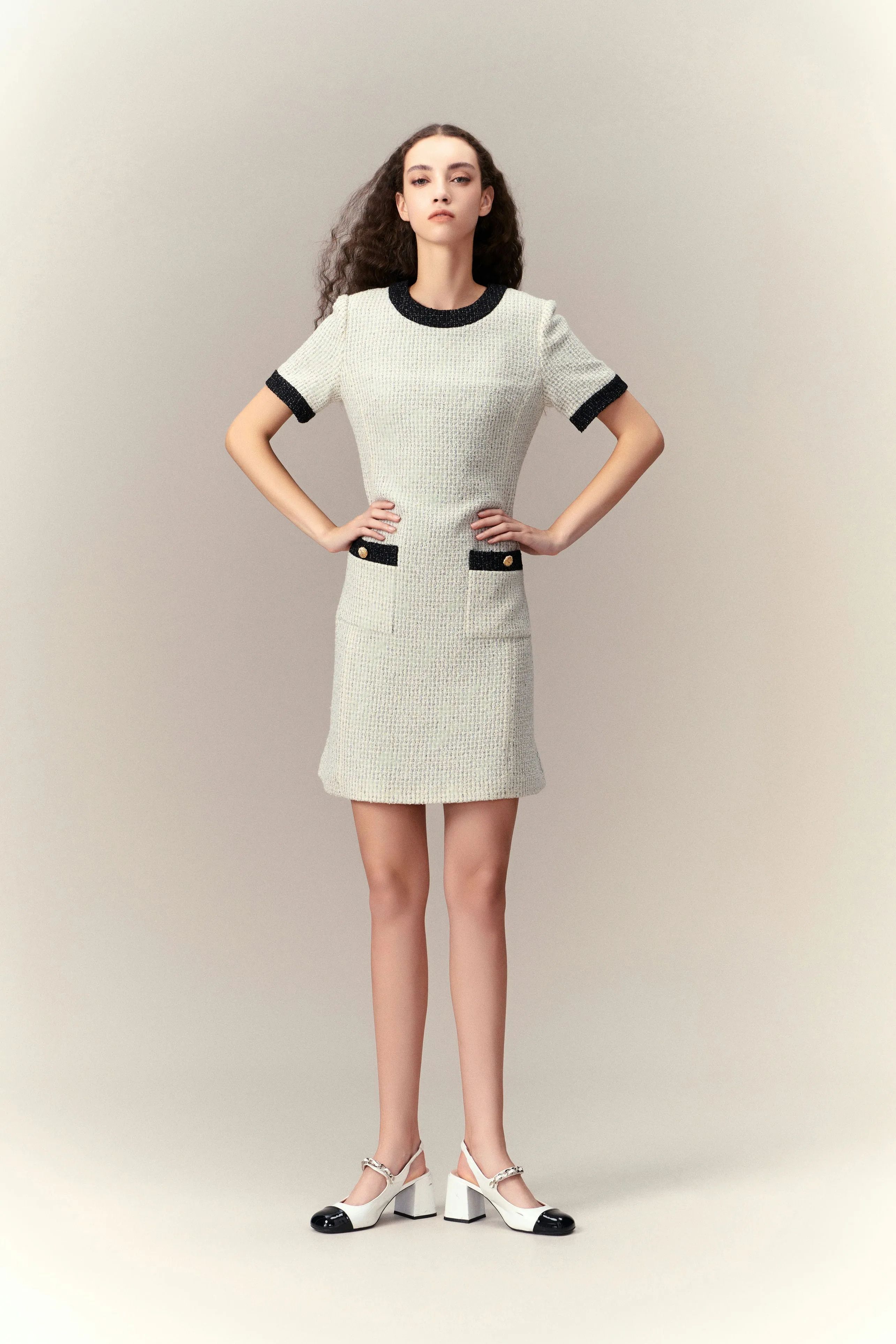 Timeless Lady Tweed Dress Scandi Clean