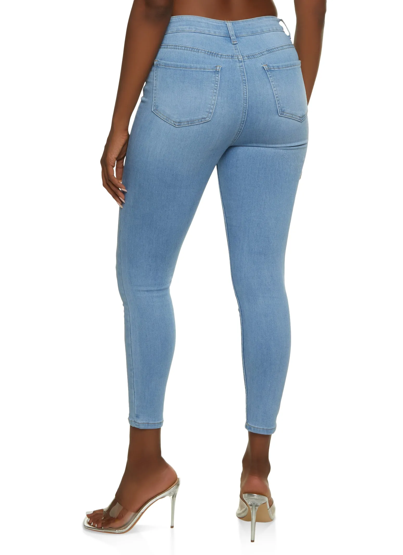 City Walk Smooth WAX Whiskered Skinny Ankle Jeans