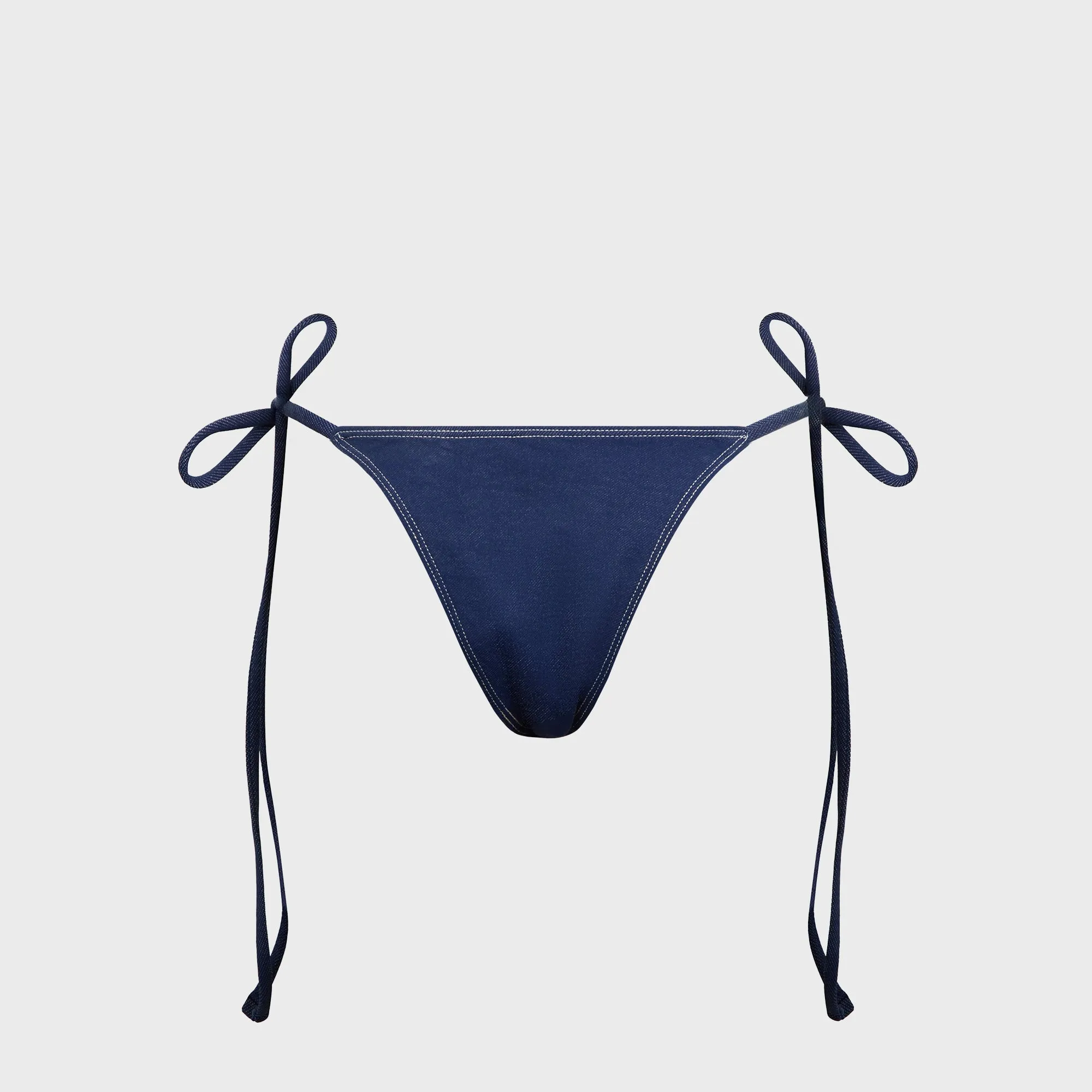 Flex Foam Padding Quick Release Buckle Frankies Bikinis x Bella Hadid Mackenzie Denim Bottom - Summer Denim
