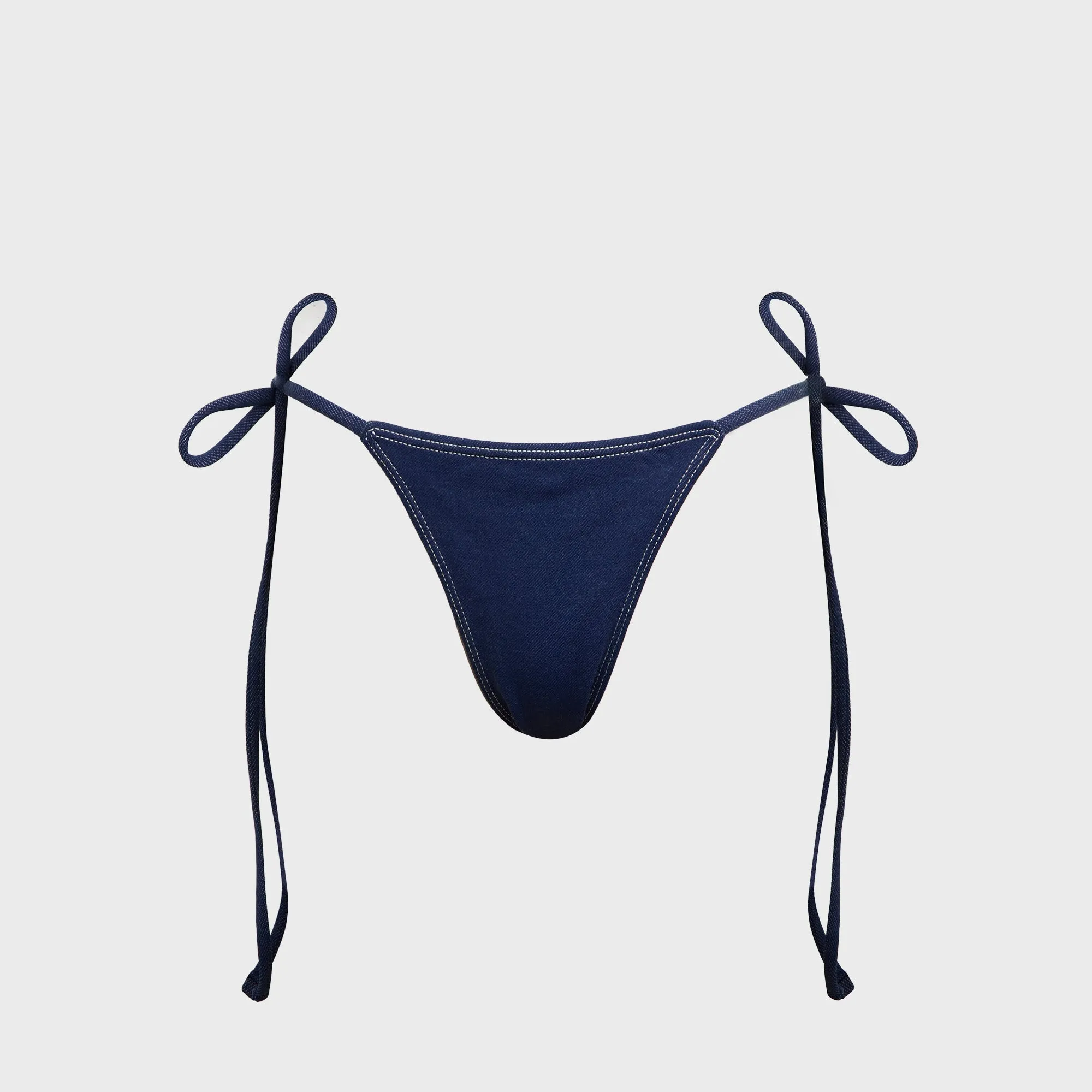 Tagless Design Frankies Bikinis x Bella Hadid Mackenzie Denim Bottom - Summer Denim