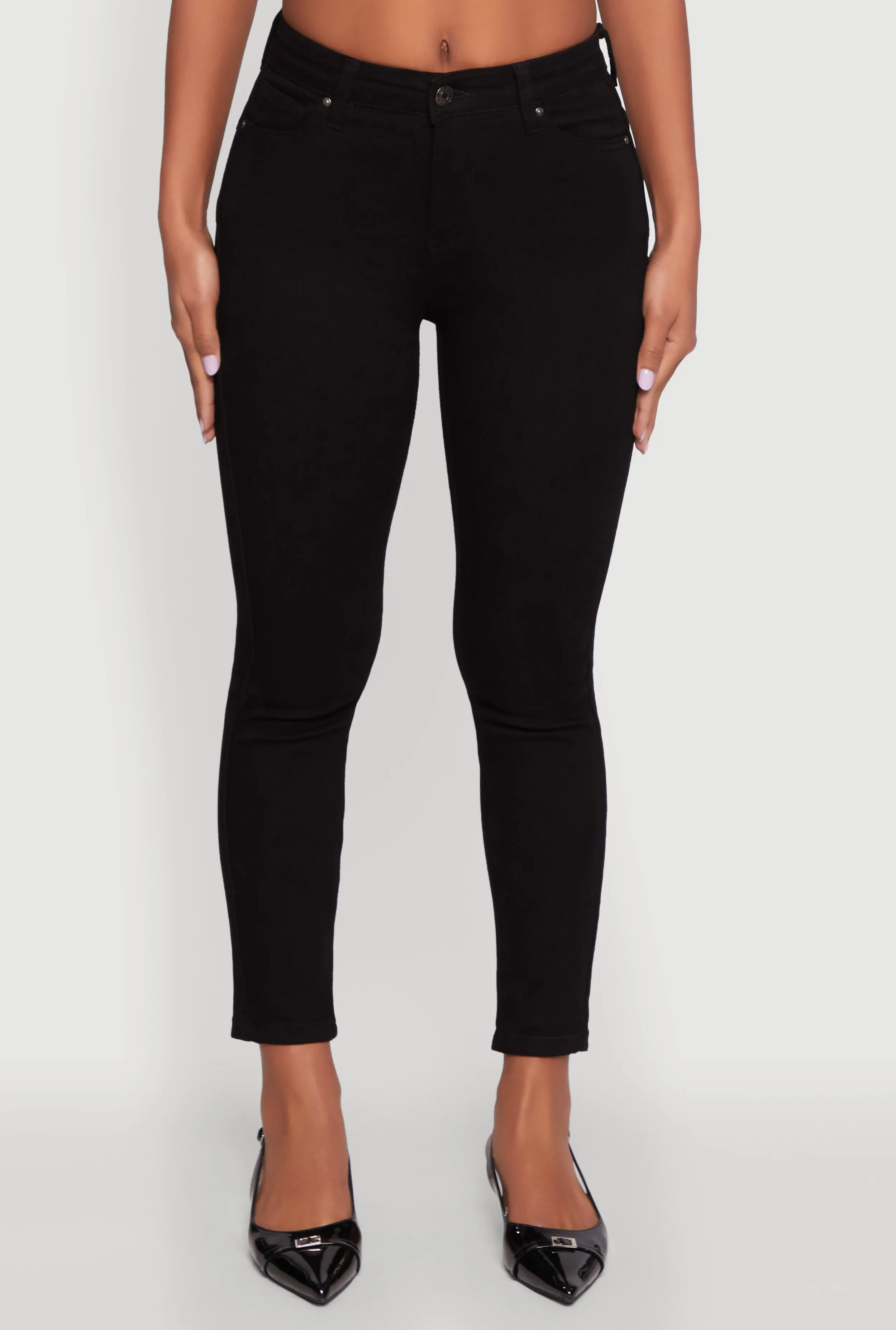 Professional Wear Premium Winter Warmth WAX Whiskered Cropped Skinny Jeans