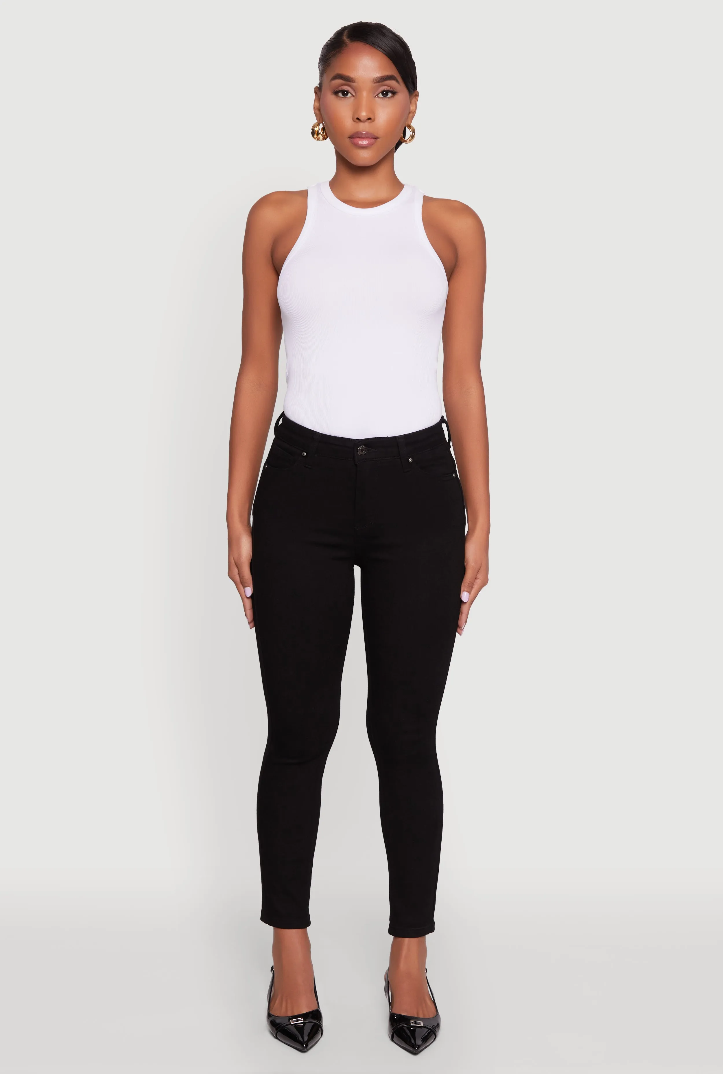 Party Look Luxury Timeless Feel WAX Whiskered Cropped Skinny Jeans