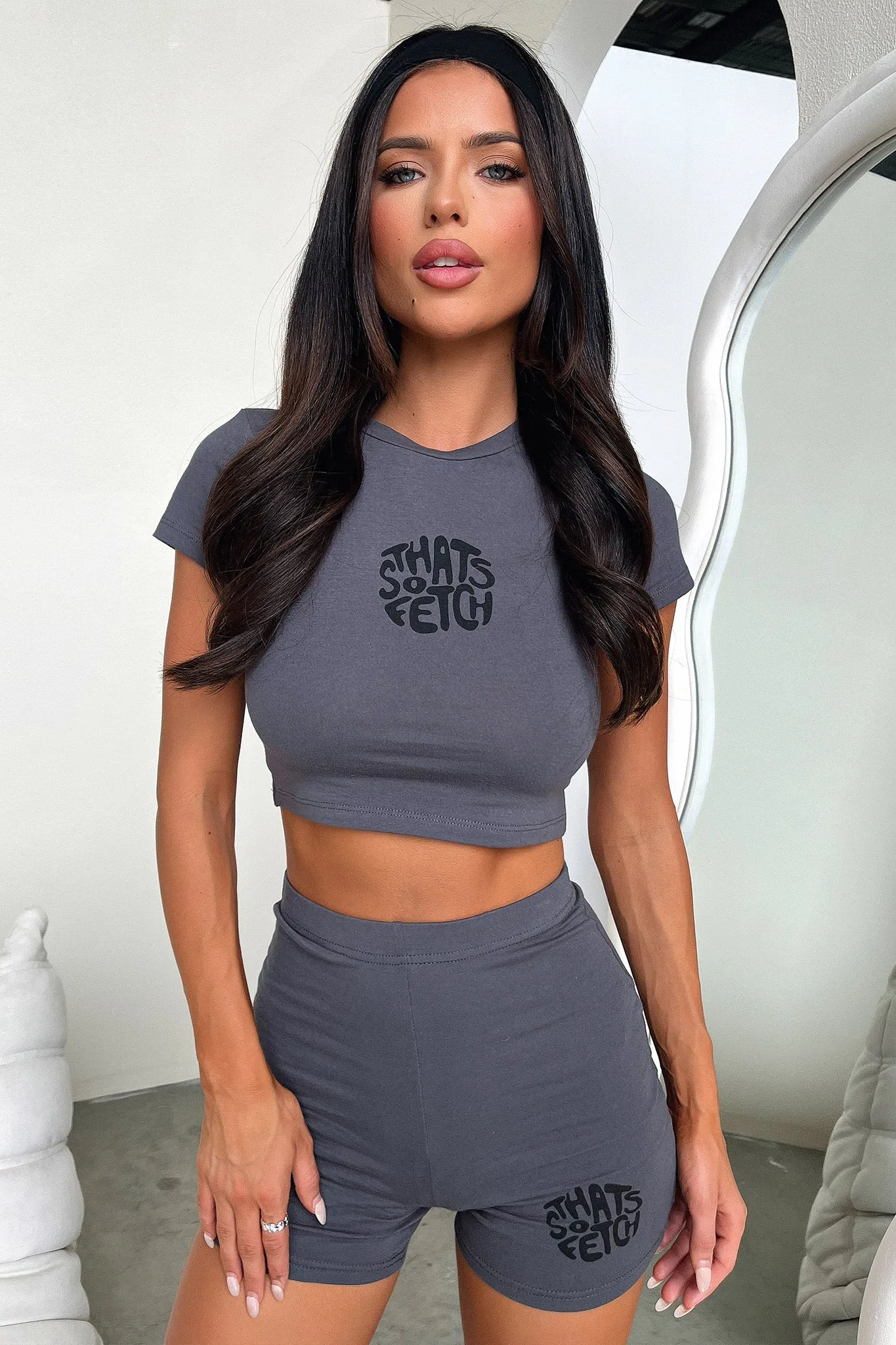 Smart Casual Look Beckham Baby Tee - Charcoal