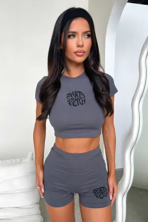 Easy Style Beckham Baby Tee - Charcoal