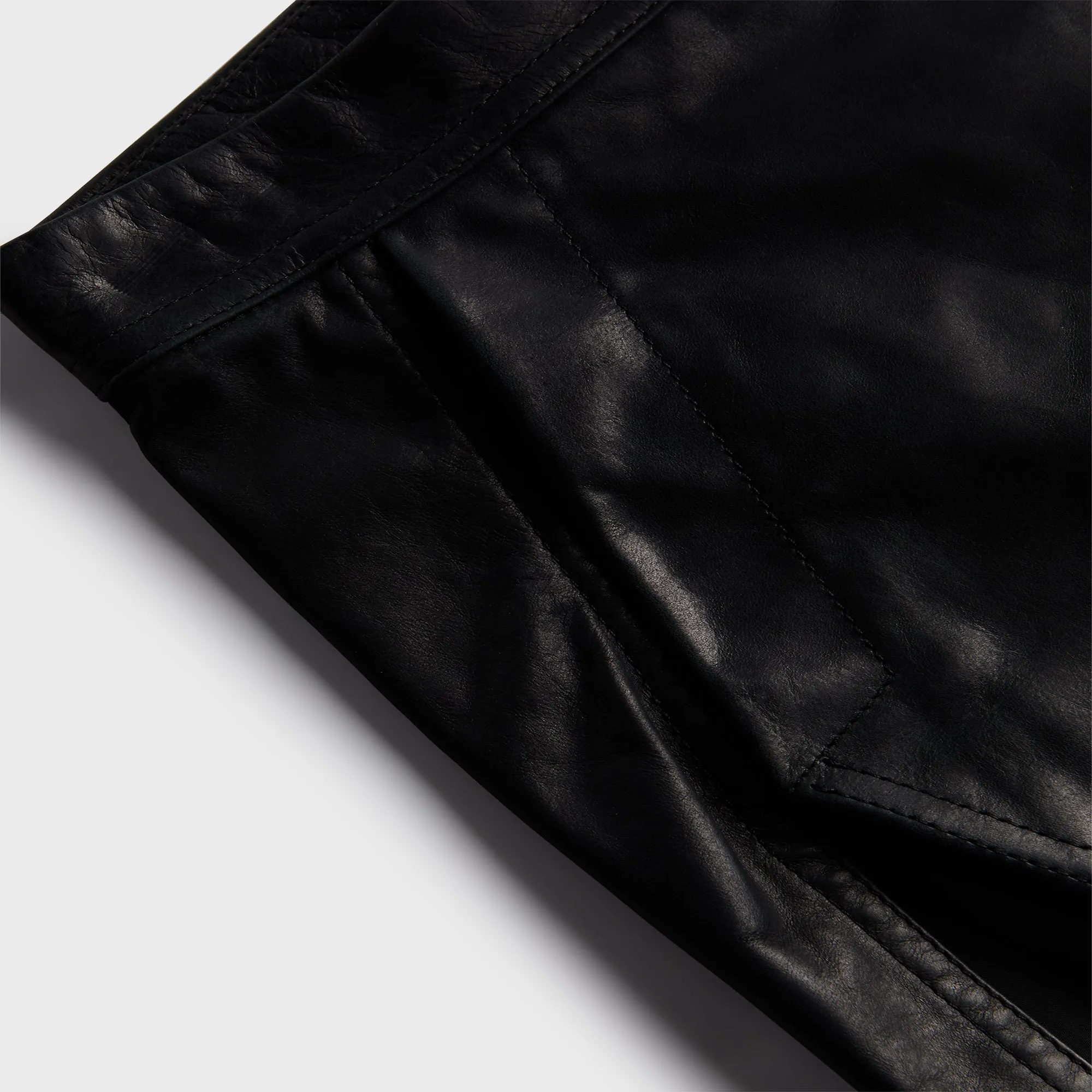 Rick Owens Fog Cutoff Mini Skirt - Black Erasable Crease Laser Cut Edges