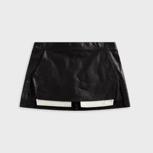 Flexible Material Rick Owens Fog Cutoff Mini Skirt - Black