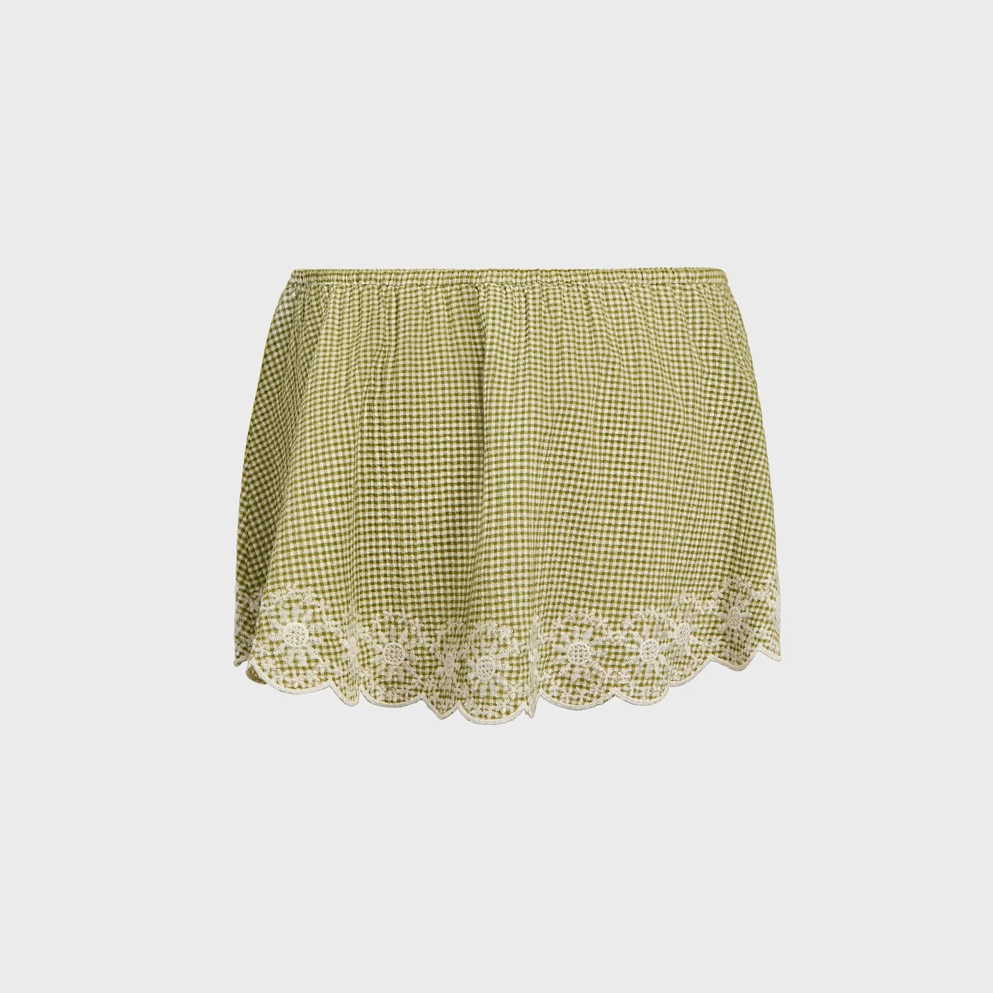 GUIZIO Maelle Gingham Mini Skirt - Green Outfit Diary