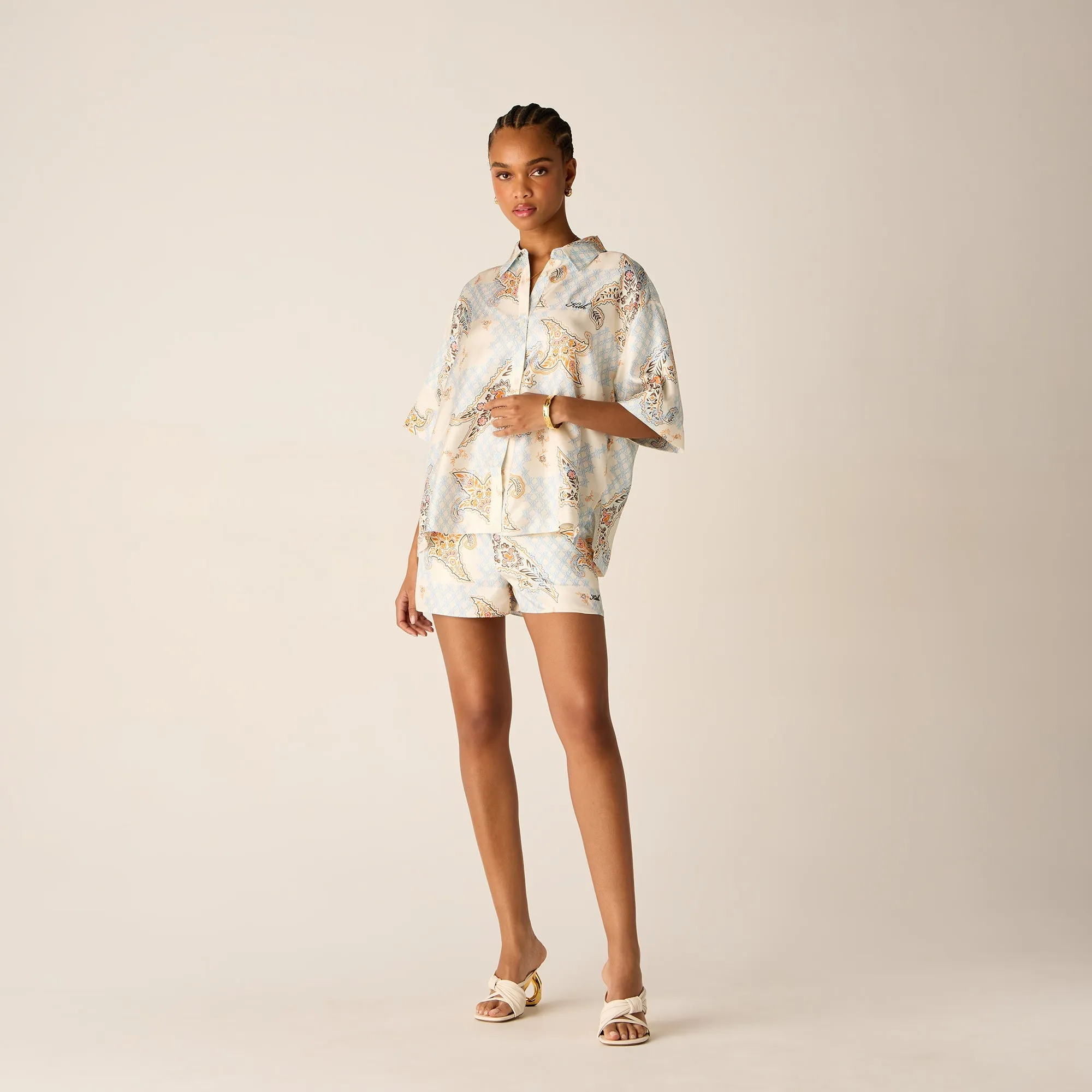 Kith Women Thea Crest Paisley Short - Silk Smart Look