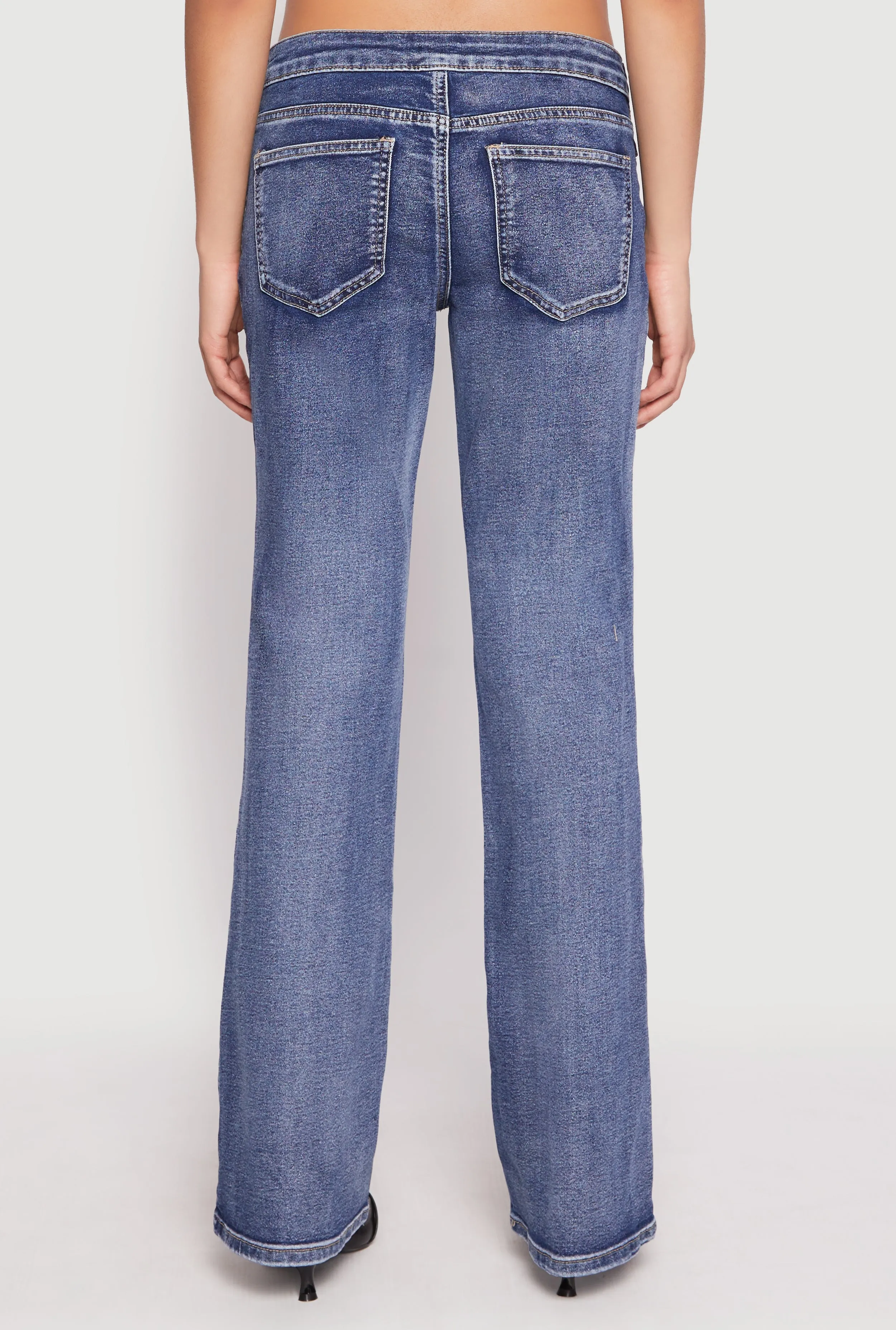 Madden Girl Belted Front Boot Cut Jeans Everyday Party Look Daily Wear Festival Outfit