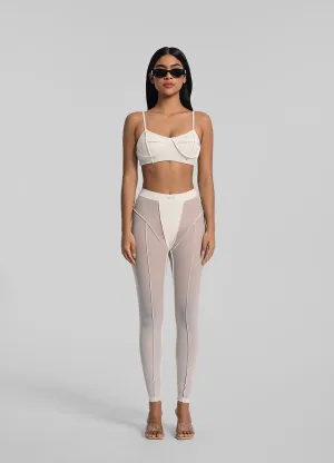 Seamless Design Fitness Training For Men Airport Travel Semi-Sheer High-Rise Leggings
