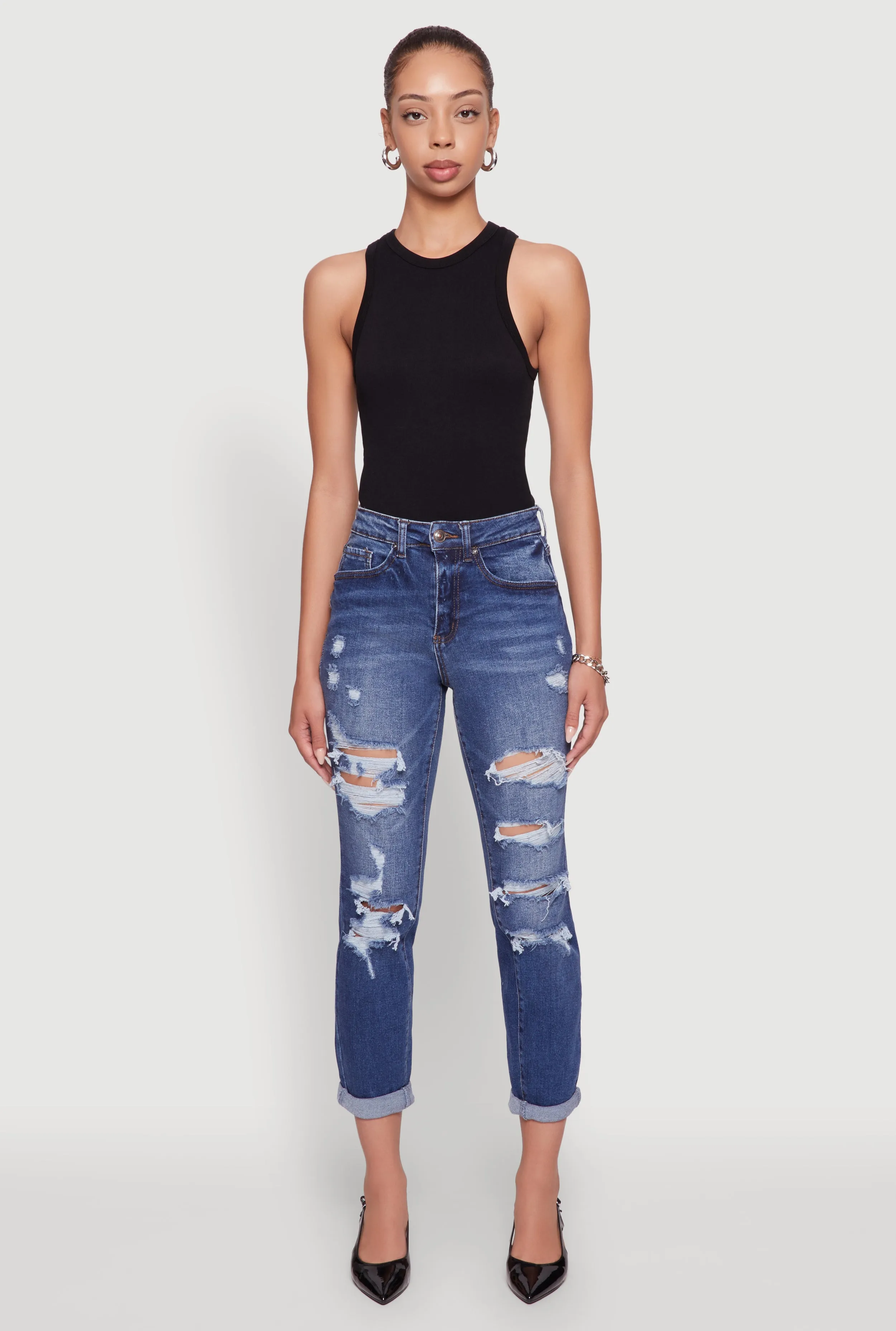 WAX Distressed Boyfriend Jeans Life Ready