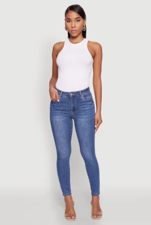 Always Fits Well WAX High Rise Solid Cropped Skinny Jeans