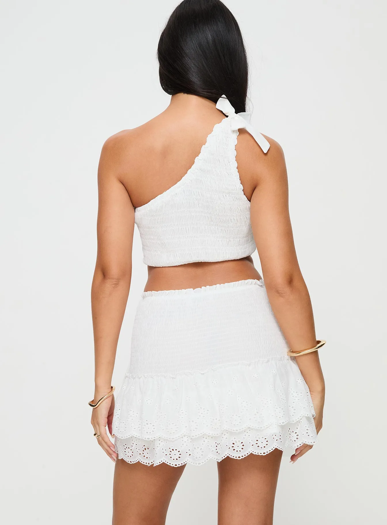 Simple Fit For Love Mini Skirt White