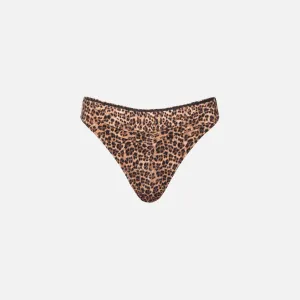 Anti Sag Reinforcement Bonded Edge Details Miaou Bambi Bikini Bottom - Leopard