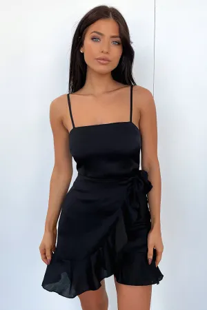 Grace Dress - Black Close Wrap