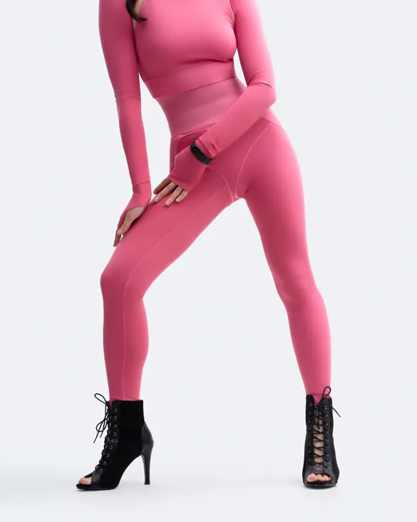 Body Shaping Postpartum Fit Non Slip Grip Waistband High-Rise Leggings
