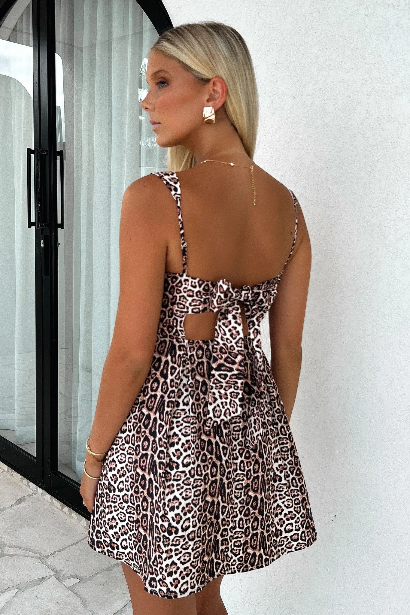 Bransley Dress - Leopard Party Star Beat Hot