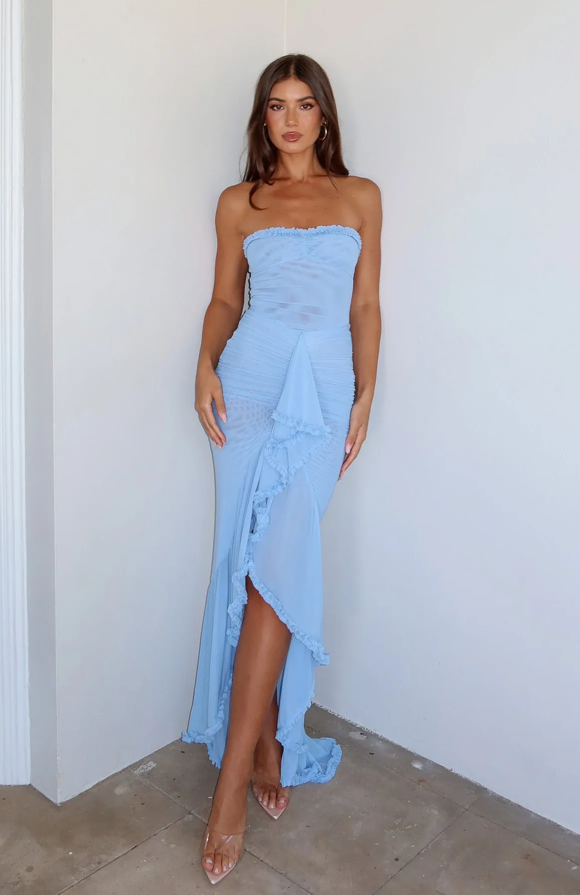 Still Got It Mesh Maxi Dress Sky Blue Love Core NonRestrictiveSilhouette