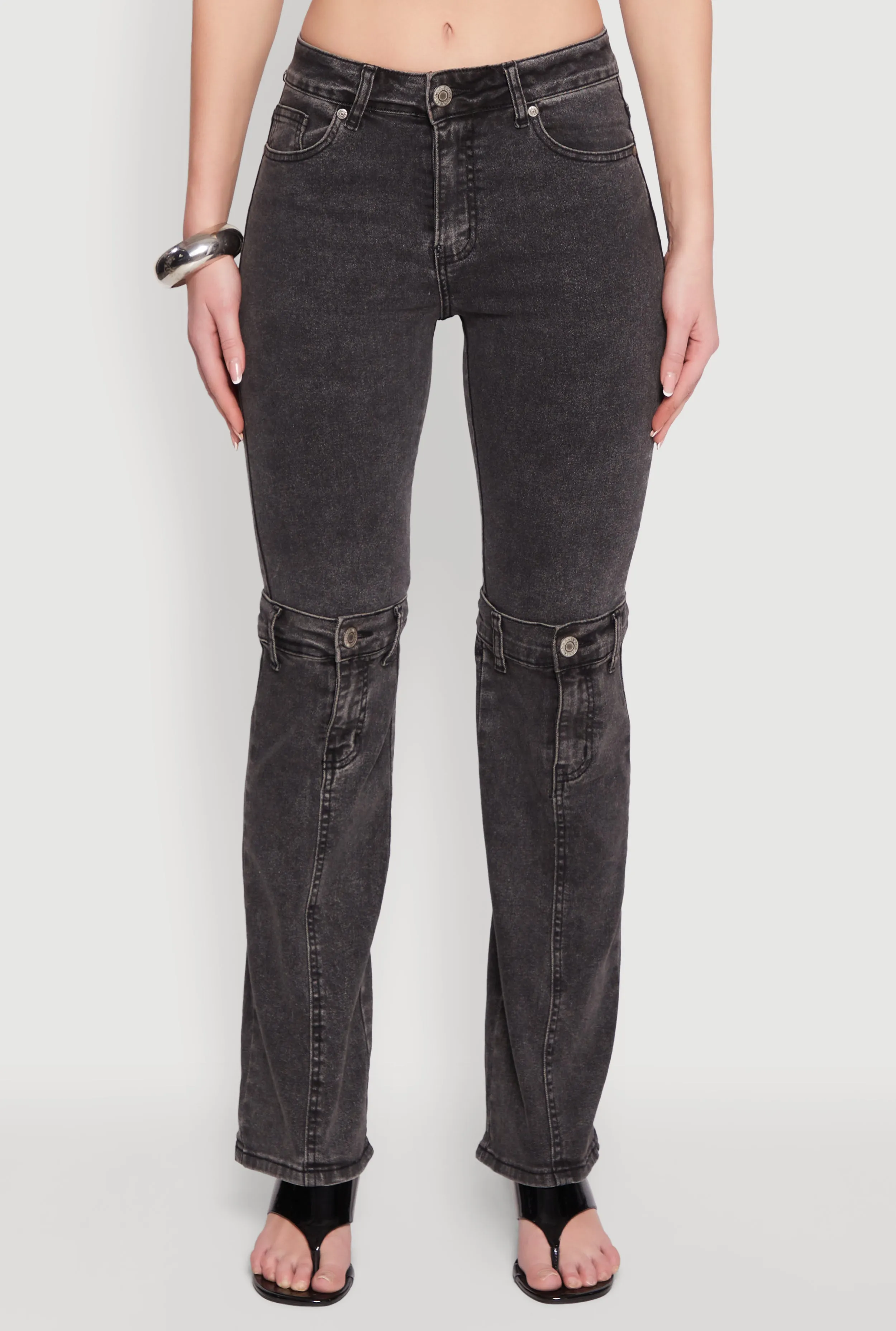 Classic Comfort Zero Waste Pattern Design VIP Convertible Straight Leg Jeans