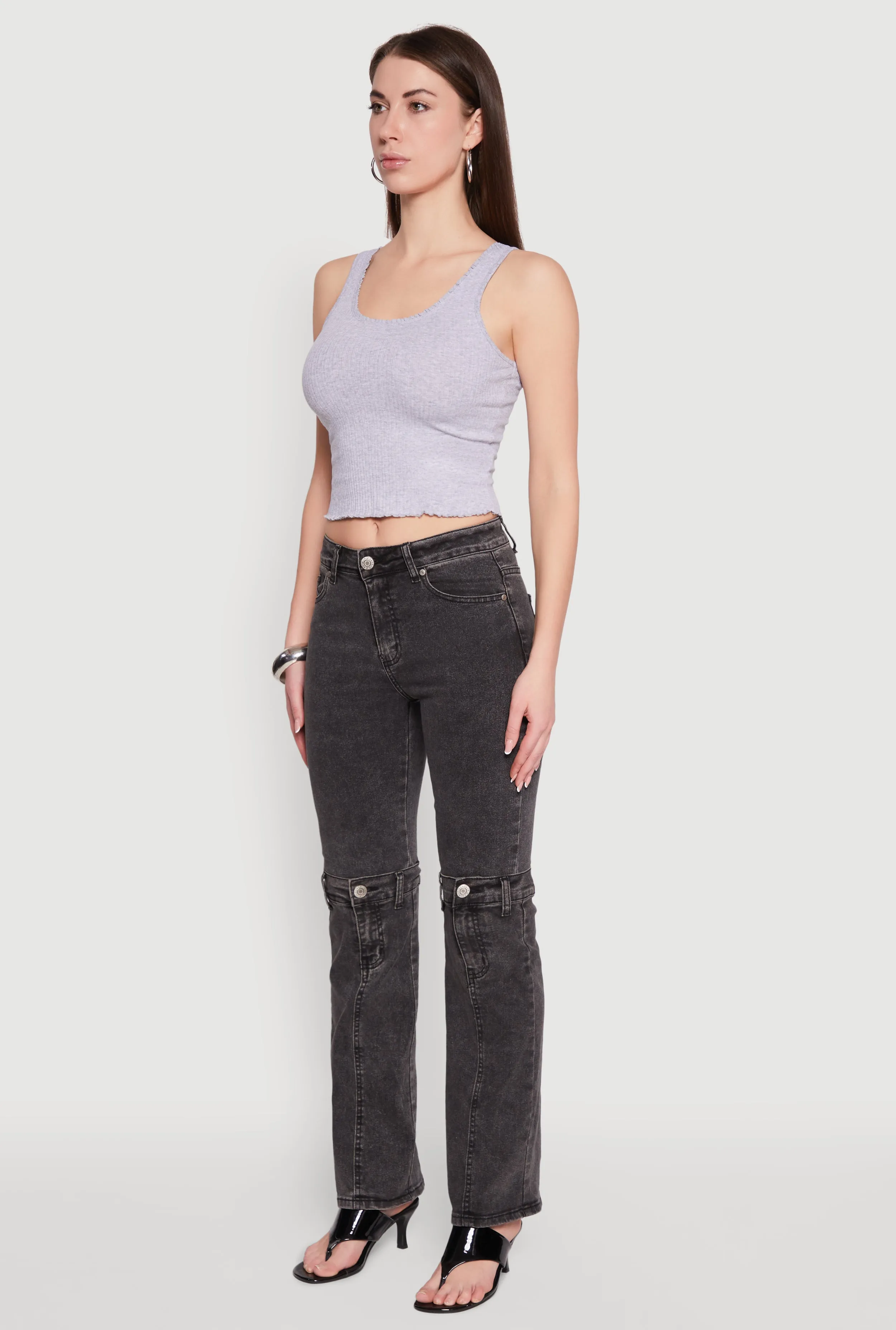 fade resistant color Simple Utility VIP Convertible Straight Leg Jeans