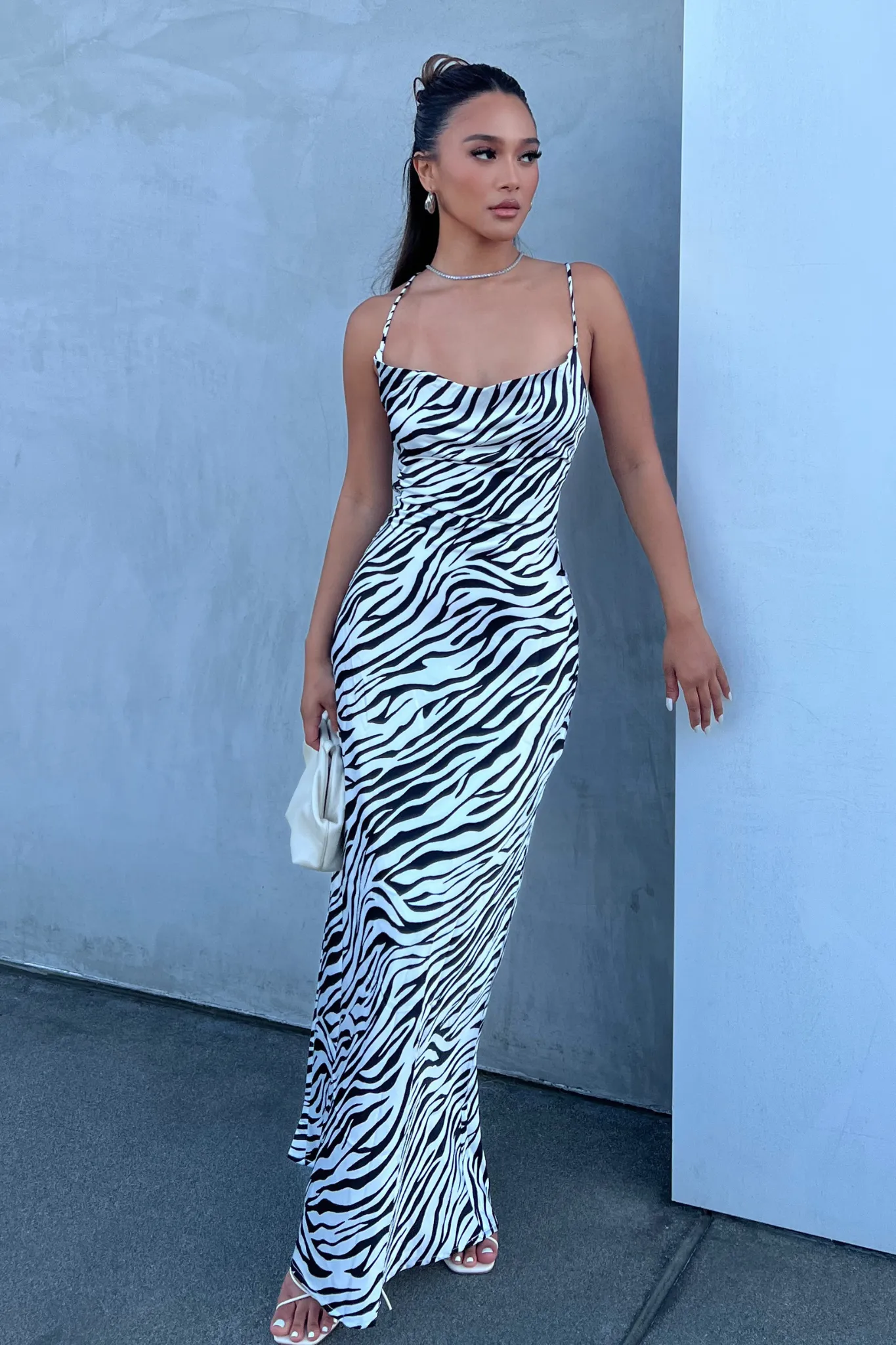 Still Lake Sierra Maxi Dress - Zebra Print