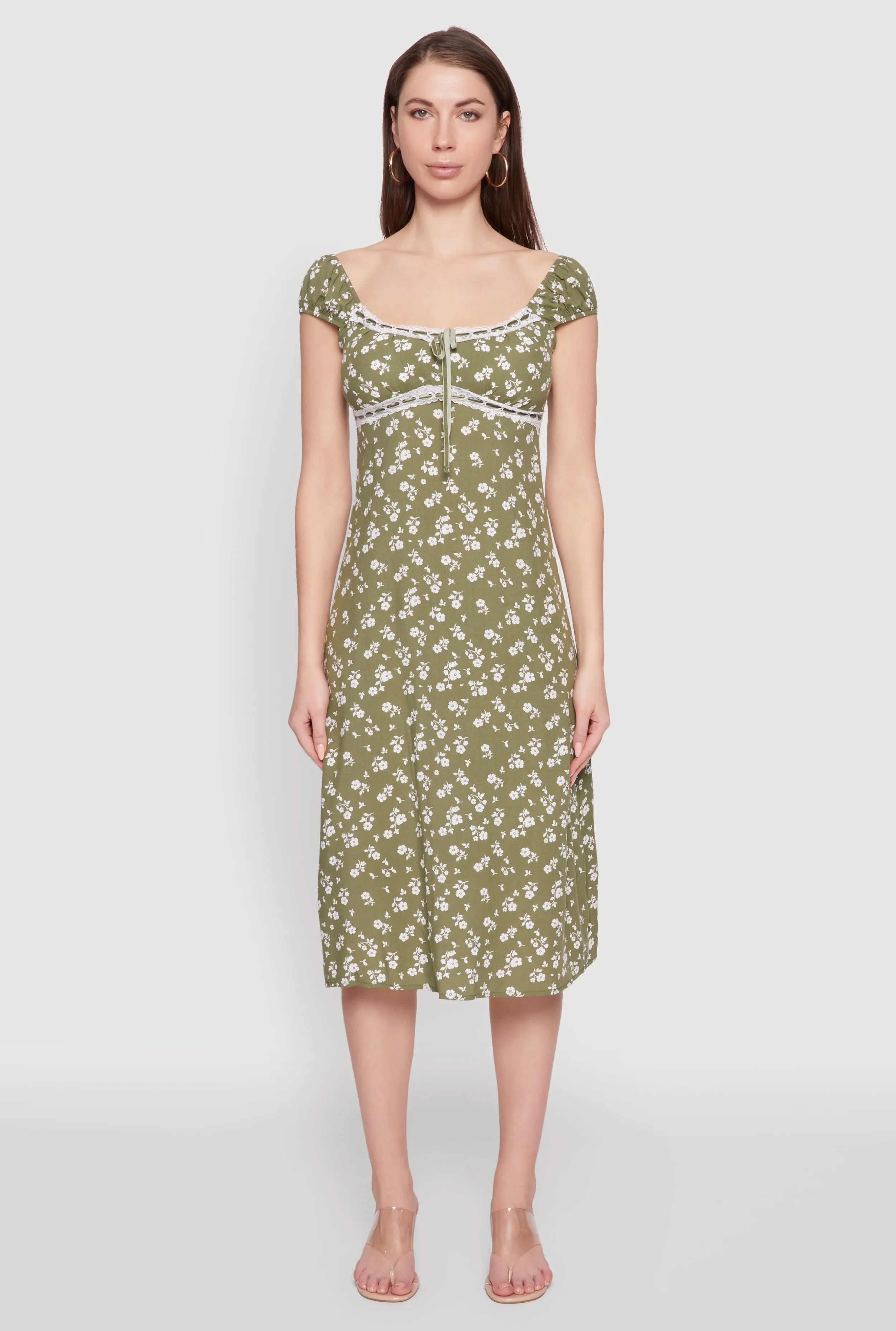 Madden Girl Ditsy Floral Sundress with Lace Details High impact Lasting Joy