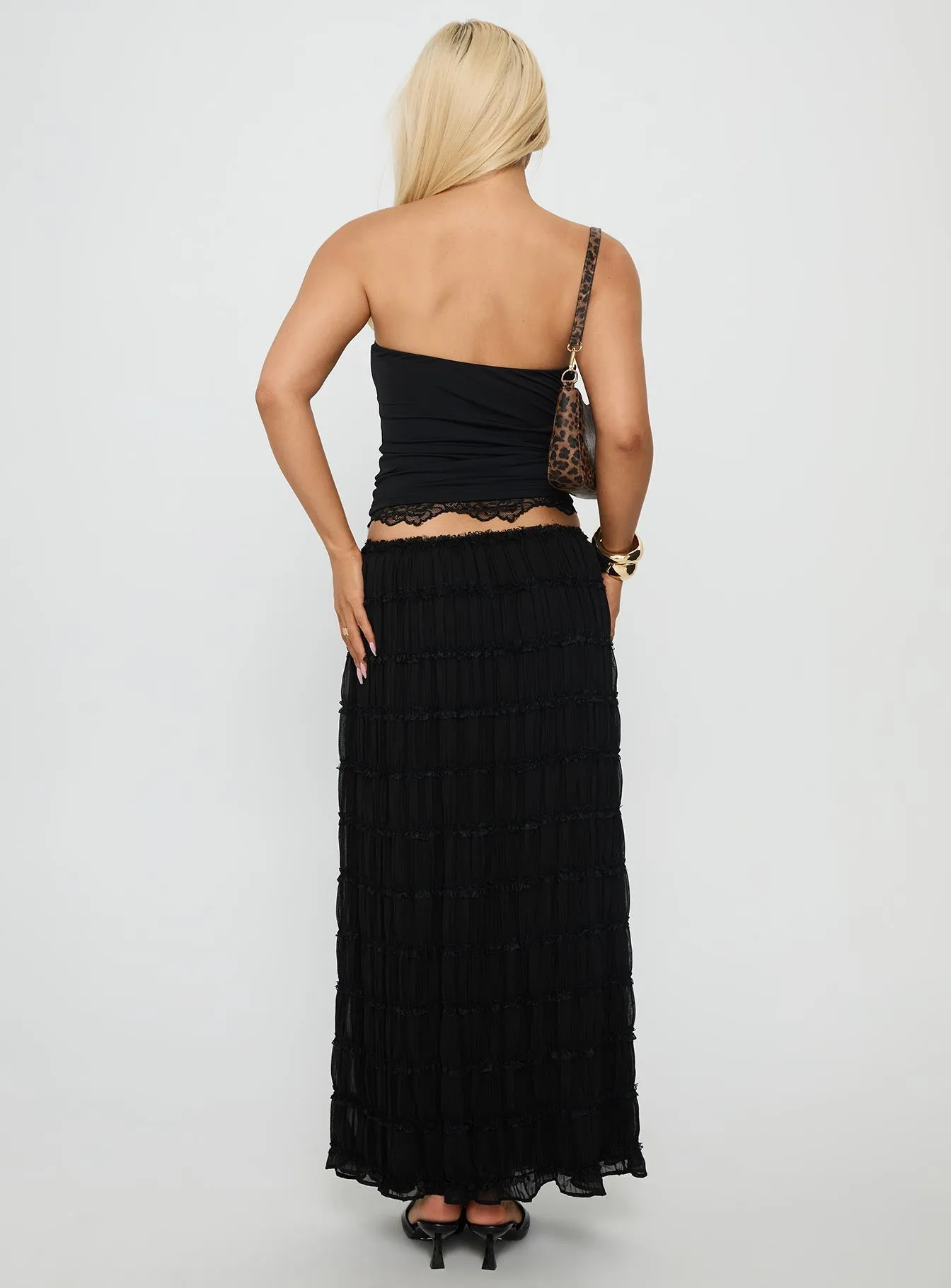 Fashion Detail Estefania Maxi Skirt Black