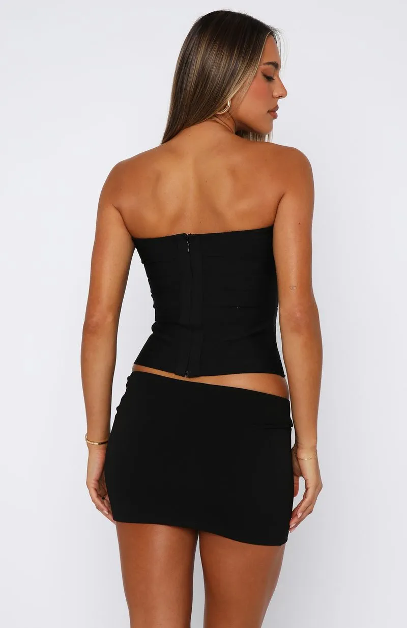 Thought I Was Dreaming Bandage Top Black Reversible Layering Tech Ventilated Panel Design