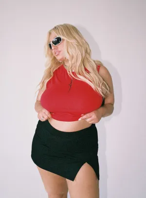 Madison Mini Skirt Black Curve Relax Outfit
