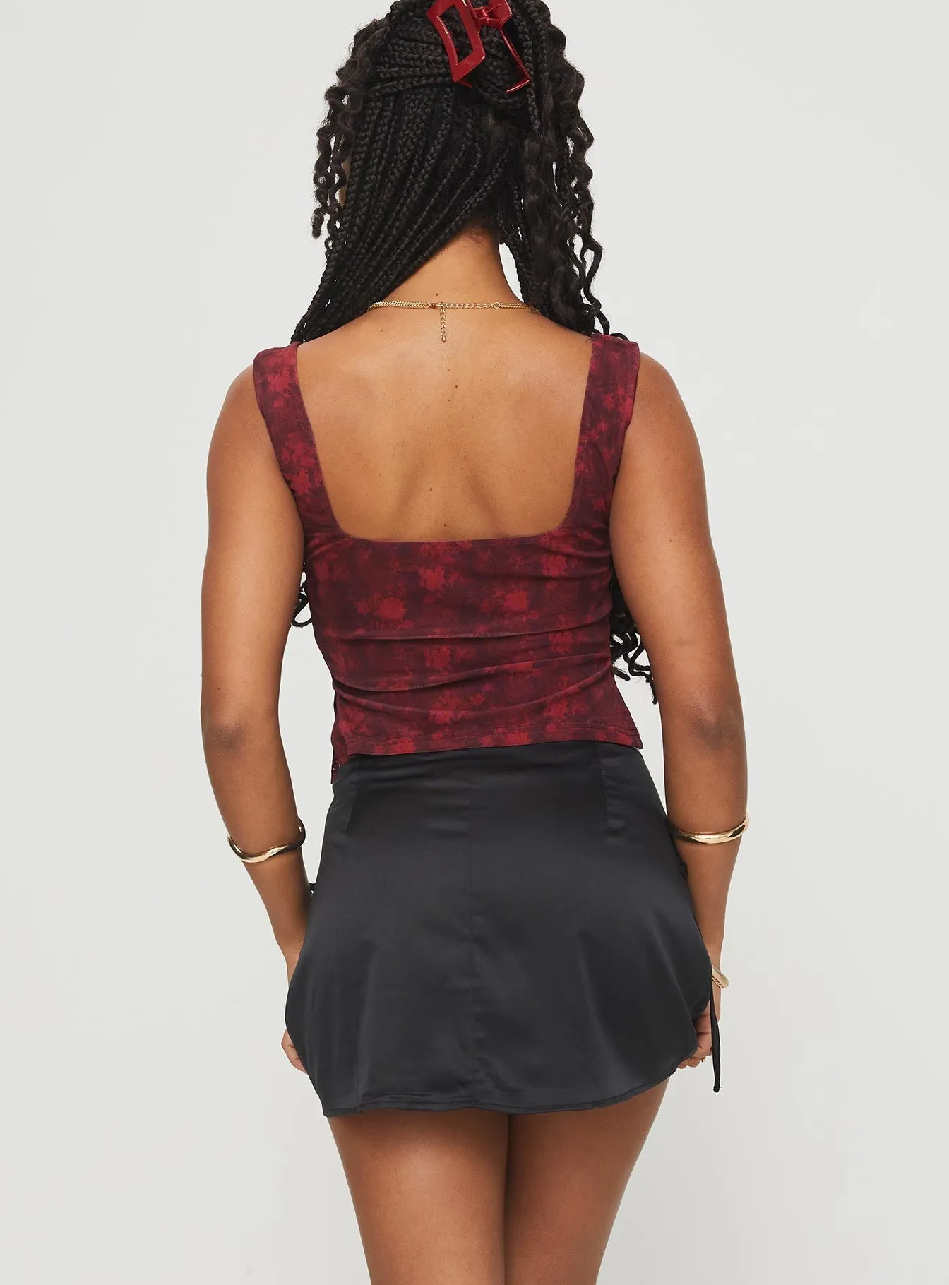 Outfit Moodboard Delicate Texture Ambrosia Mini Skirt Black