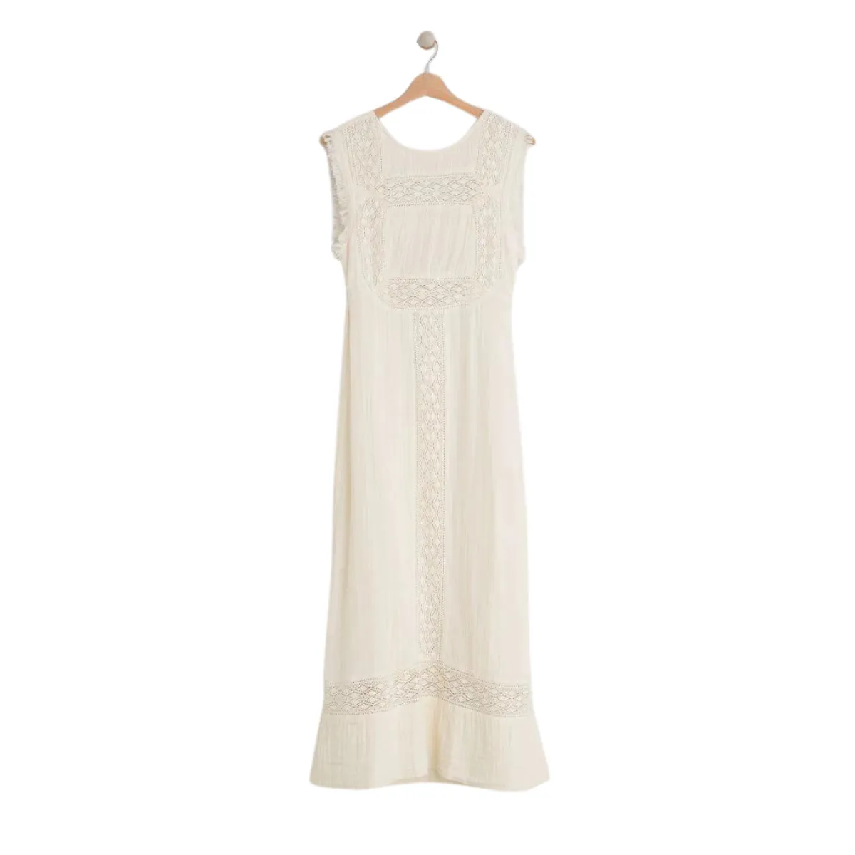 Ecru Double Gauze Dress Velvet Soul Tailored Fit
