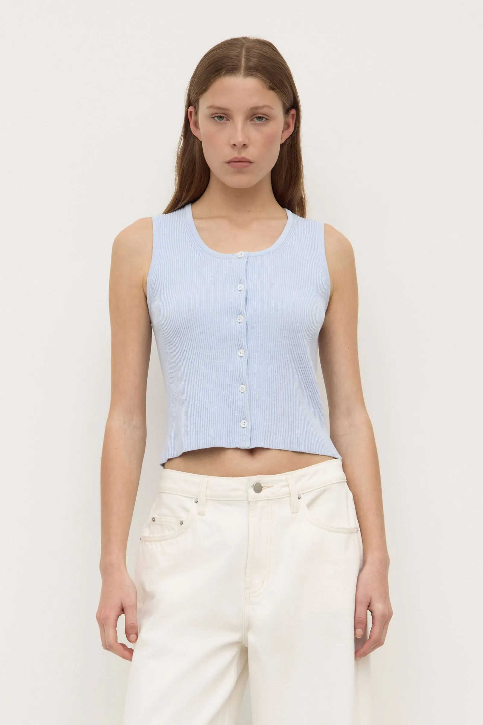 Misty Knit Top NonRestrictive Design spring fresh