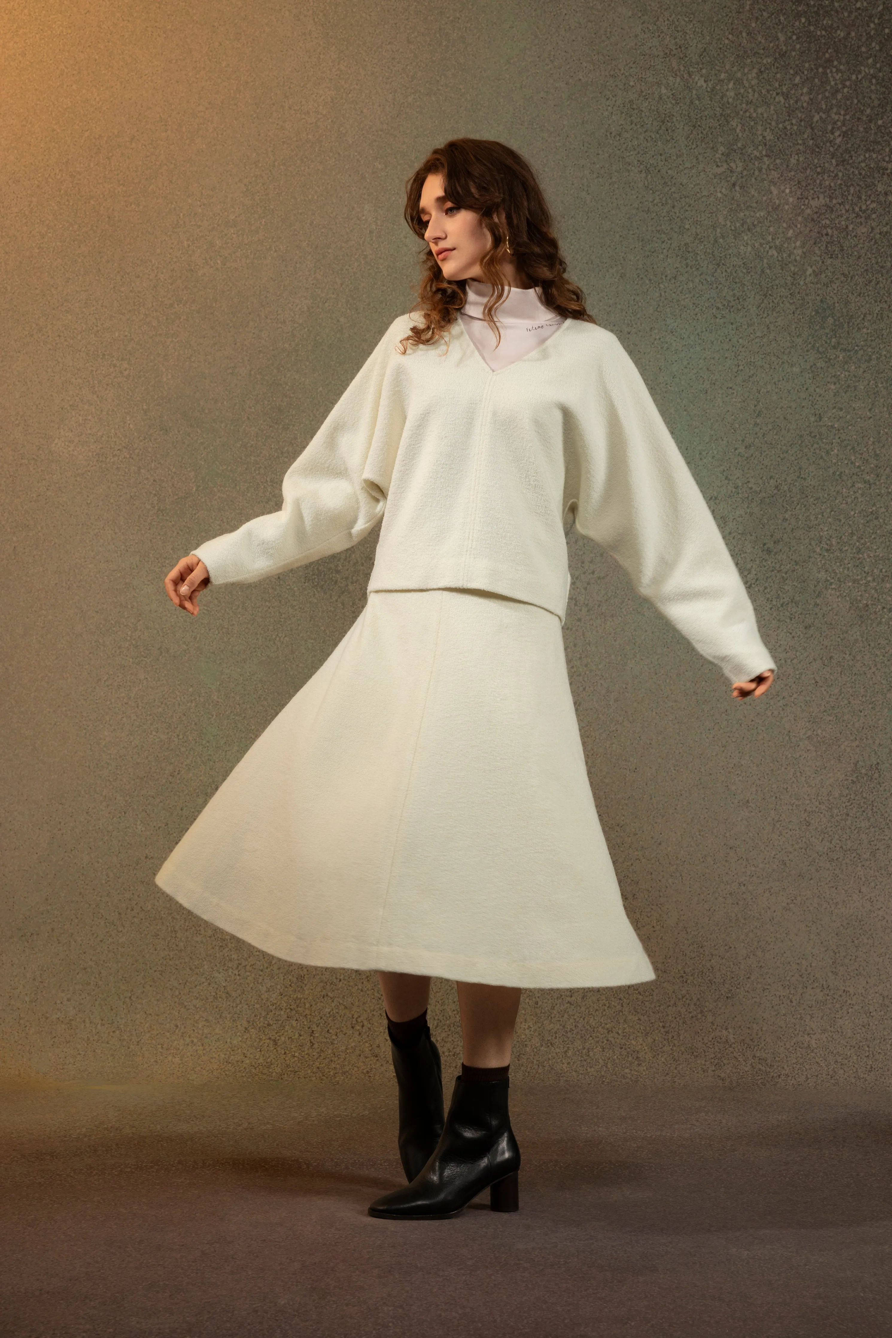 Balloon Sleeve Dress Dance Flow Hidden pockets