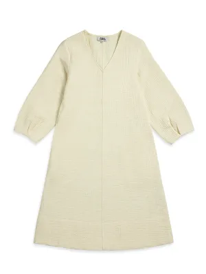 Cyber Glow Balloon Sleeve Dress