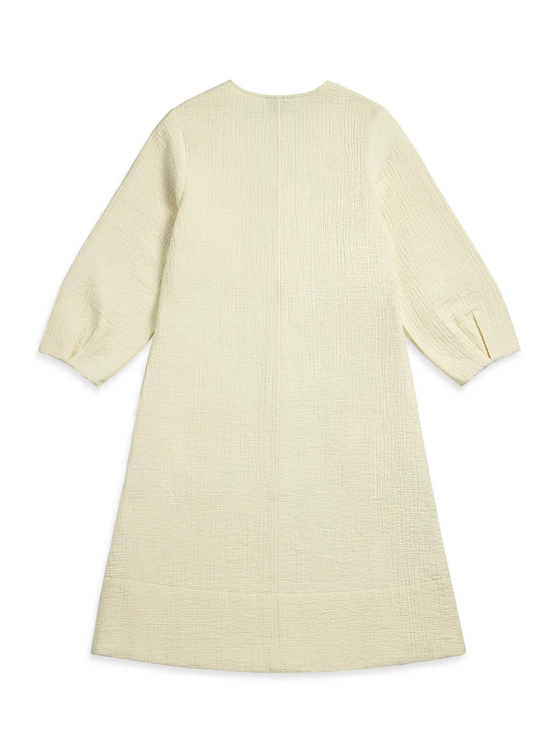 SheerLayeredPanels Balloon Sleeve Dress