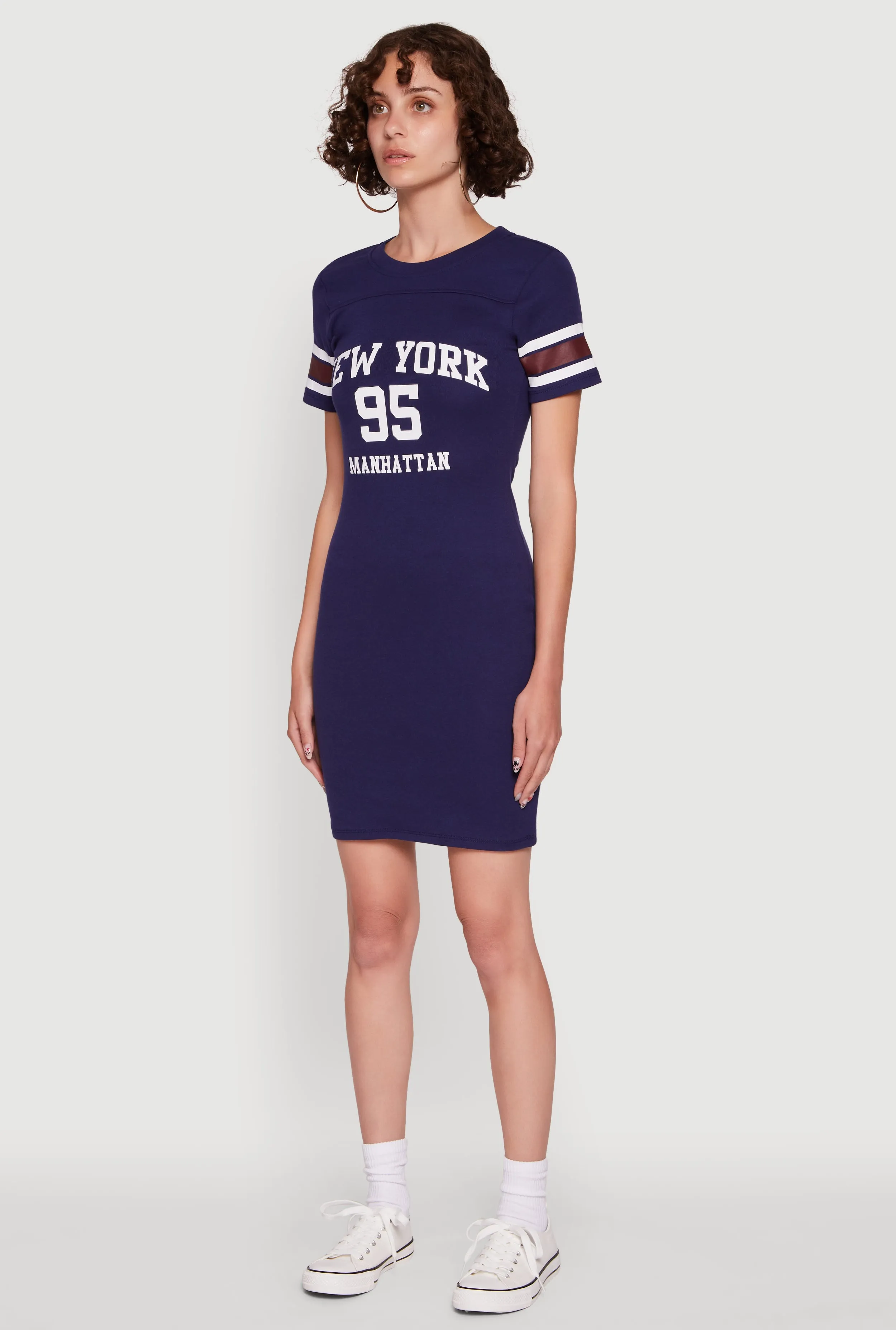 Manhattan New York 95 Graphic T Shirt Dress Stone Touch Fun and flirty dress
