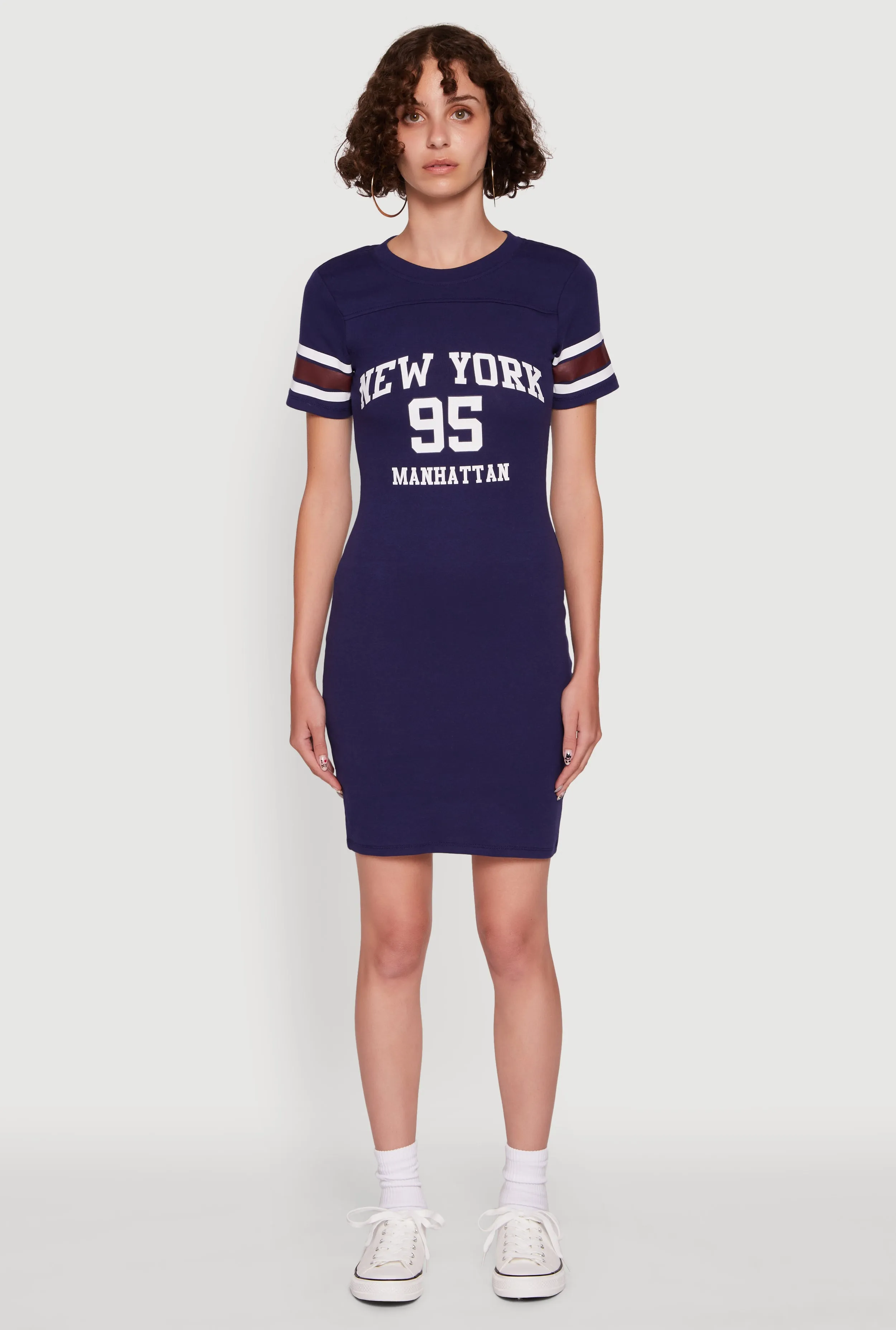 Manhattan New York 95 Graphic T Shirt Dress Season Flow